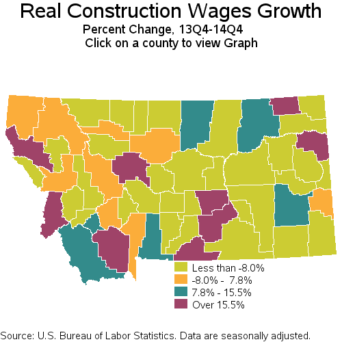 Choropleth map of growth