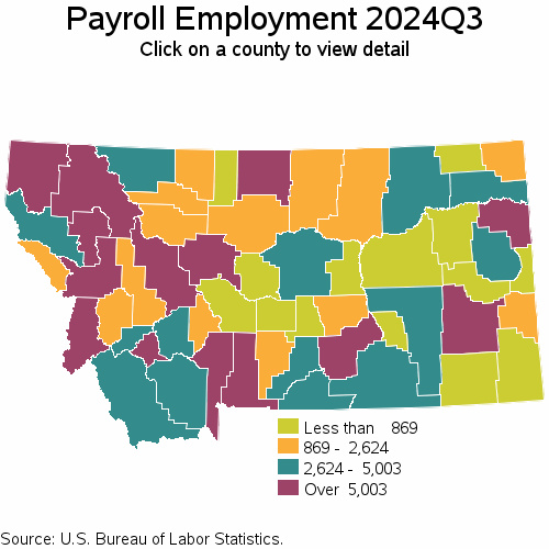 Choropleth map of growth